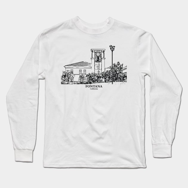 Fontana - California Long Sleeve T-Shirt by Lakeric